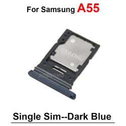 Universal Sim Card and Micro SD Card Holder Socket Replacement Parts (A55 - Single - Dark Blue)