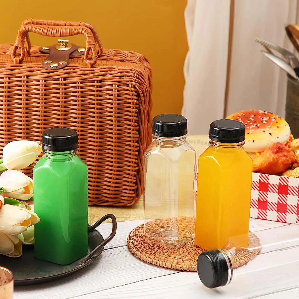 Bottiglie Di Plastica Per Succo Da 350ml - Confezione Da 20 Con Coperchi - Per Frullati, Acqua, Latte - Foto 3