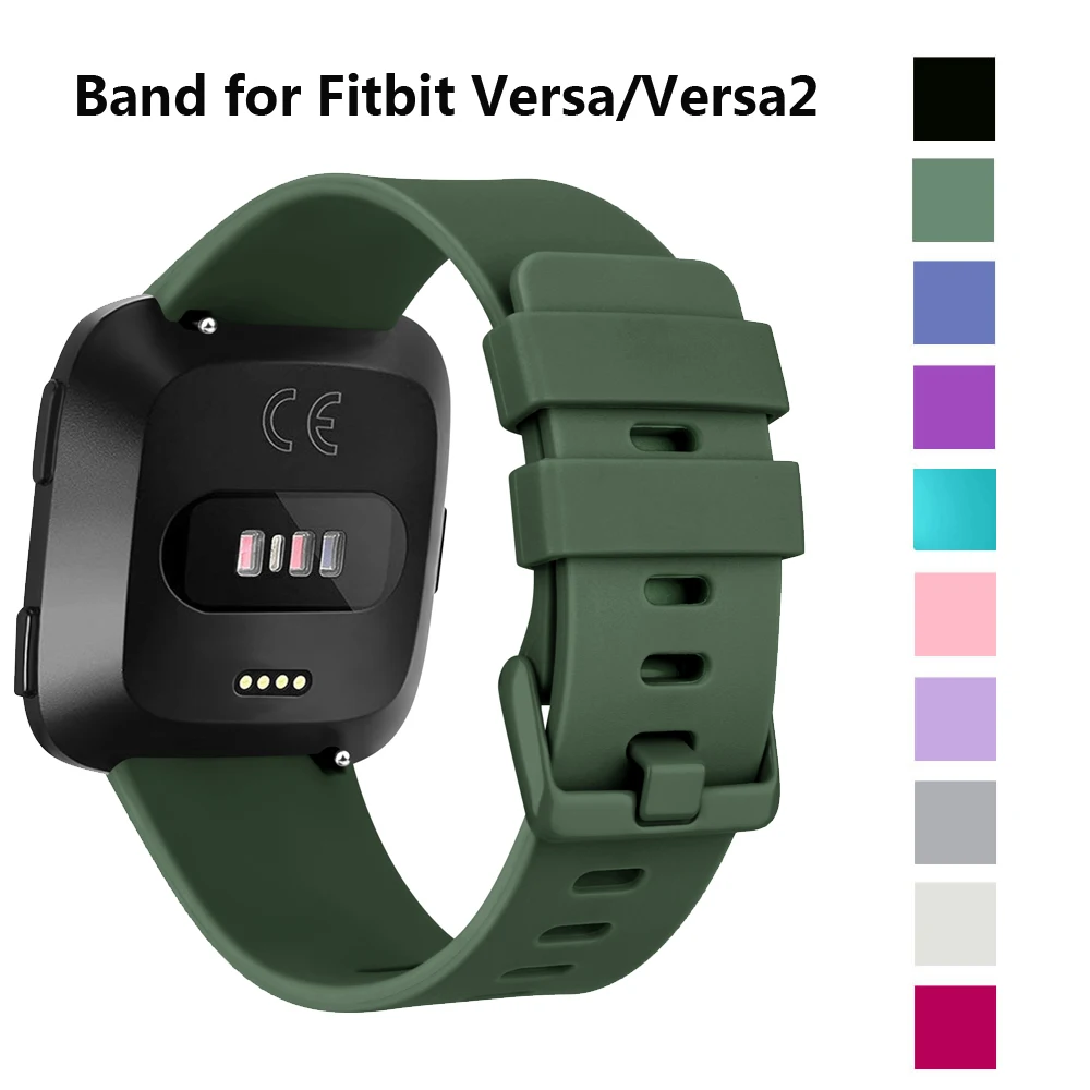 Strap for Fitbit Versa 2 Band Silicone Sport Replacement Wristbelt Watchband for Fitbit Versa Lite Bracelet Smartwatch Accessory