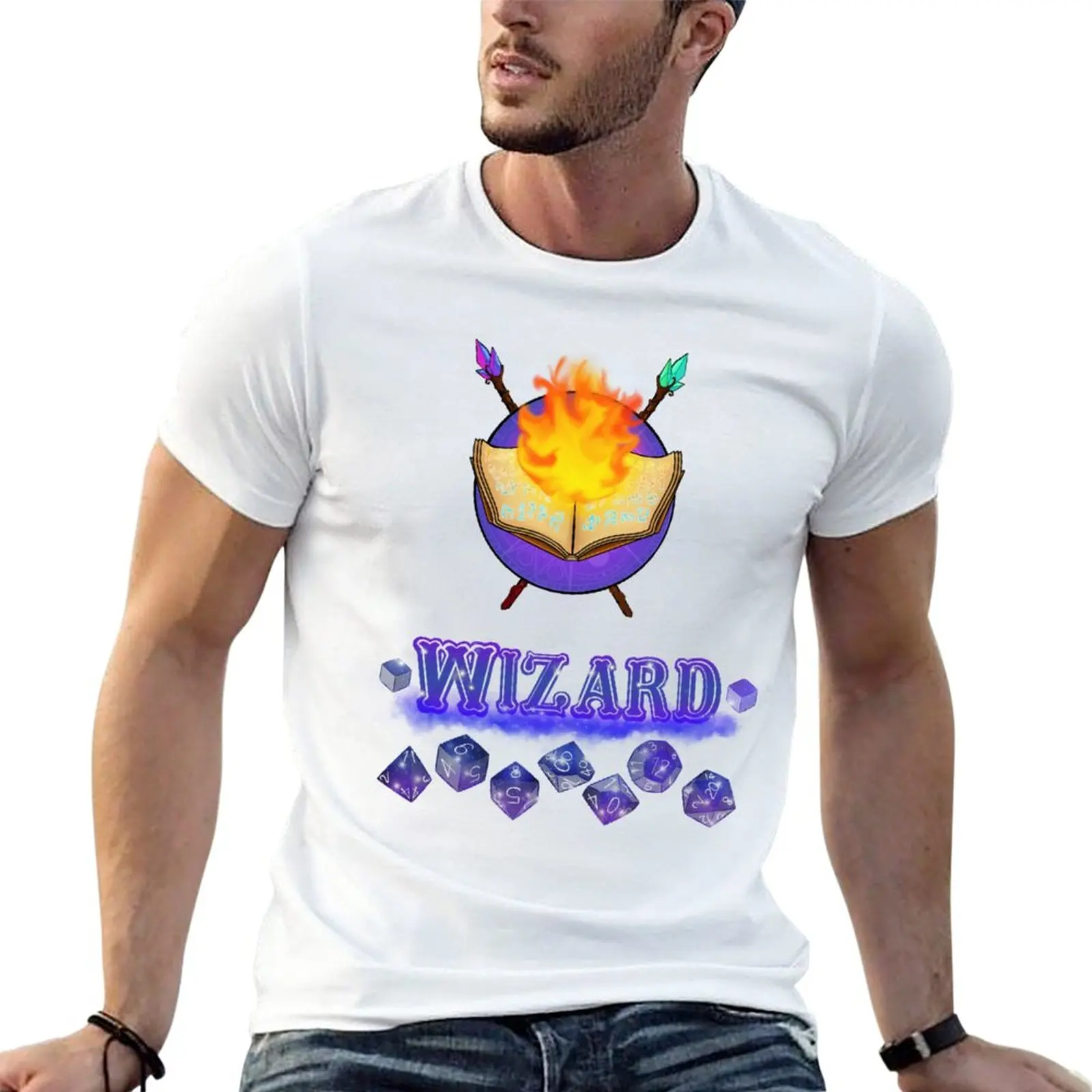 

New D&D Emblem - Wizard T-Shirt T-shirt short boys t shirts animal print shirt for boys Short sleeve tee men