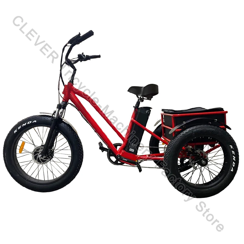 Fat Tire Adult Tricycle 3 Wheel Electric Tricycle Cargo EBike Aluminum