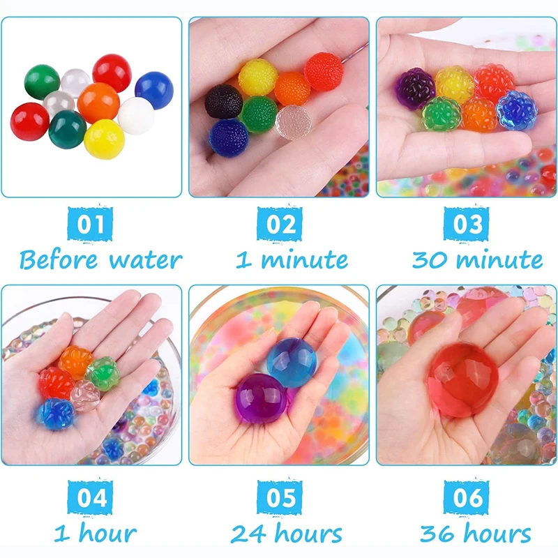 Non Toxic Water Beads Small and Large Jumbo Water Beads Rainbow