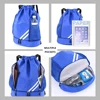 1PCS Sports Drawstring Backpack,Waterproof Drawstring Sports Bag Soccer Bag Swim Gym Bag for Men Women with Ball Shoes Compartme 6