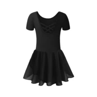 Girls Short Sleeve Leotard with Skirt Dance Dress Kid Toddler Ballet Outfit Clothes - Image 4