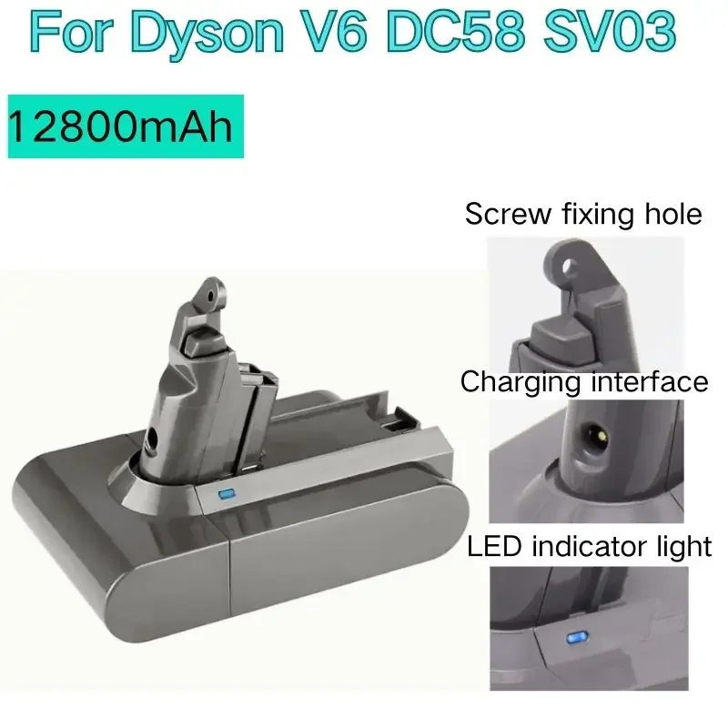 

21.6V Vacuum Cleaner Battery For Dyson V6 Battery DC62 DC59 DC58 SV03 SV04 SV09 V6 Animal Motorhead V6 Absolute V6 Fluffy IL