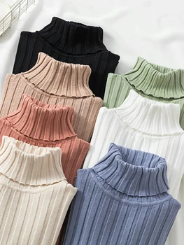 Cashmere Elegant Turtle Neck Women Sweater Soft Knitted Basic Pullovers Turtleneck Loose Warm Female Knitwear Jumper