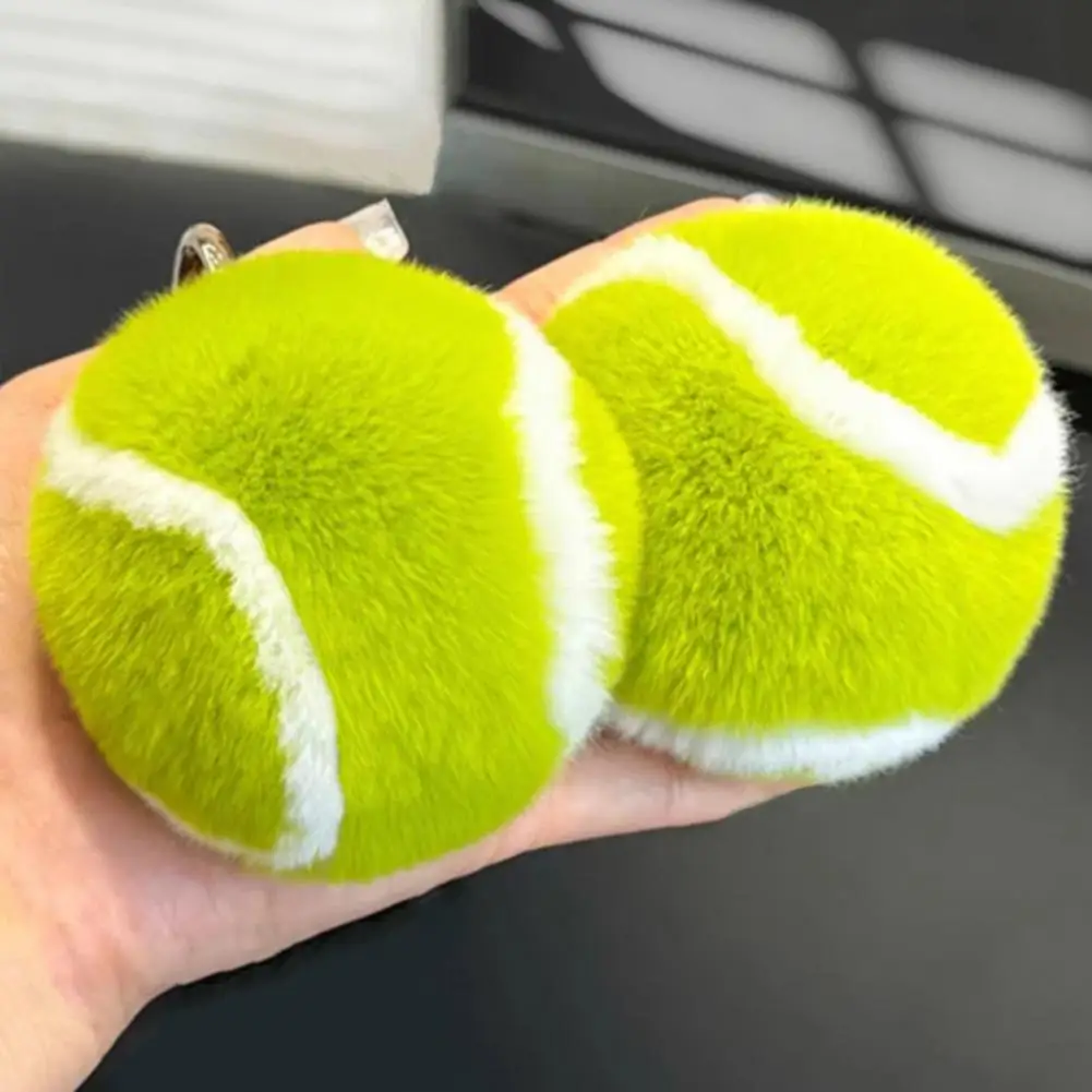 

Adorable Keychain Fluffy Tennis Ball Plush Keychains Fun Sports Backpack Decorations Birthday Gifts for Women Girls Plush