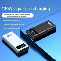 120W High Capacity Power Bank 200000mAh Super Fast Charger Portable Battery With Digital Display Powerbank For iPhone Samsung 2