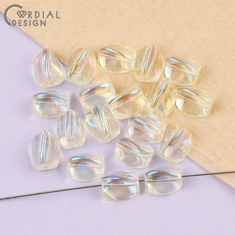 Cordial Design 10*12MM 300pcs DIY Glass Bead/Beads Making/Hand Made/Aurora Effect/Waterdrop Shape/Jewelry Findings & Components - cordial