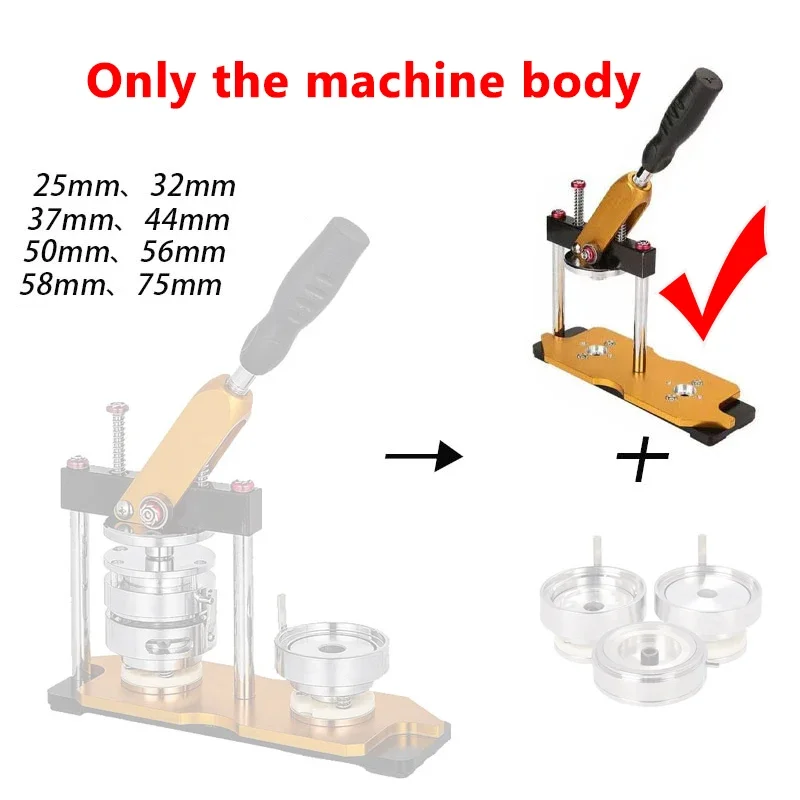 Rotary Badge Machine Shaking Head Badge Machine Without Mold DIY Yellow Is Suitable As A Gift for Children and Friends