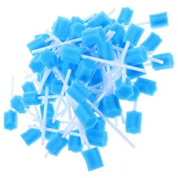 Healifty Bicarbonate Gum 100Pcs Disposable Oral Cares Sponge Tooth Shape Cleaning Swab Mouth Gum 2