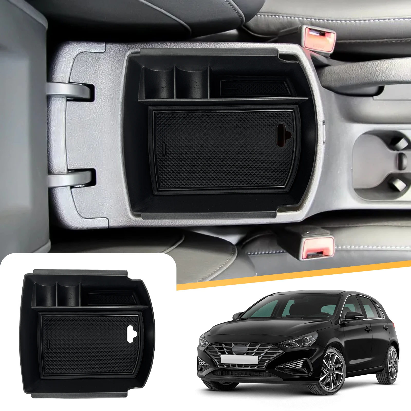 Lfotpp Auto Bracciolo Scatola Di Immagazzinaggio Per 2022 Hyundai I30 2017-2023 Controllo Centrale Contenitore Auto Interni Hyundai I30 Accessori