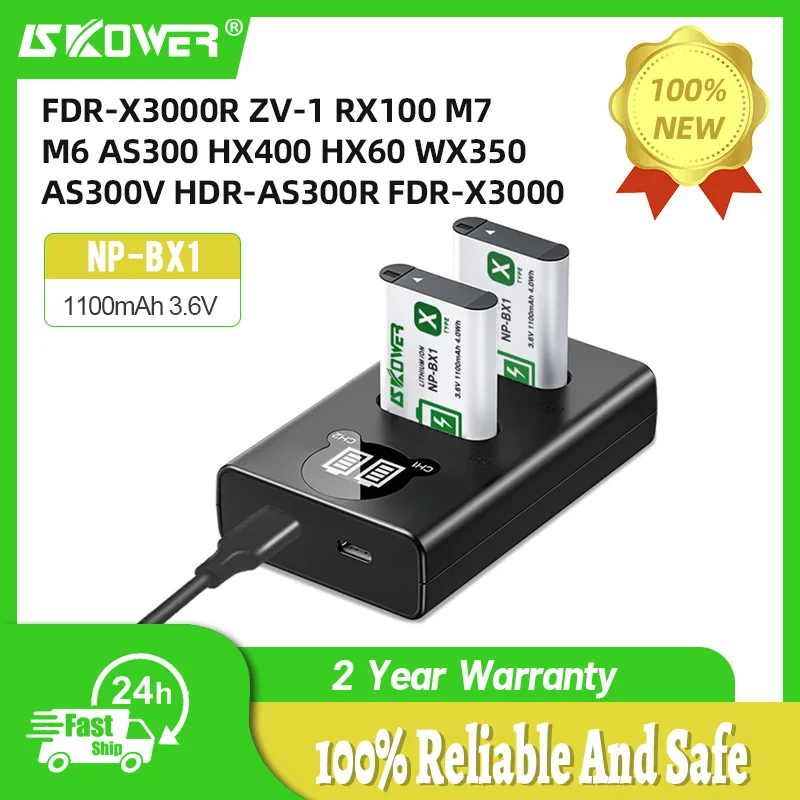 

NP-BX1 NPBX1 NP BX1 Battery For Sony FDR-X3000R ZV-1 RX100 M7 M6 AS300 HX400 HX60 WX350 AS300V HDR-AS300R FDR-X3000 BX1 For Sony