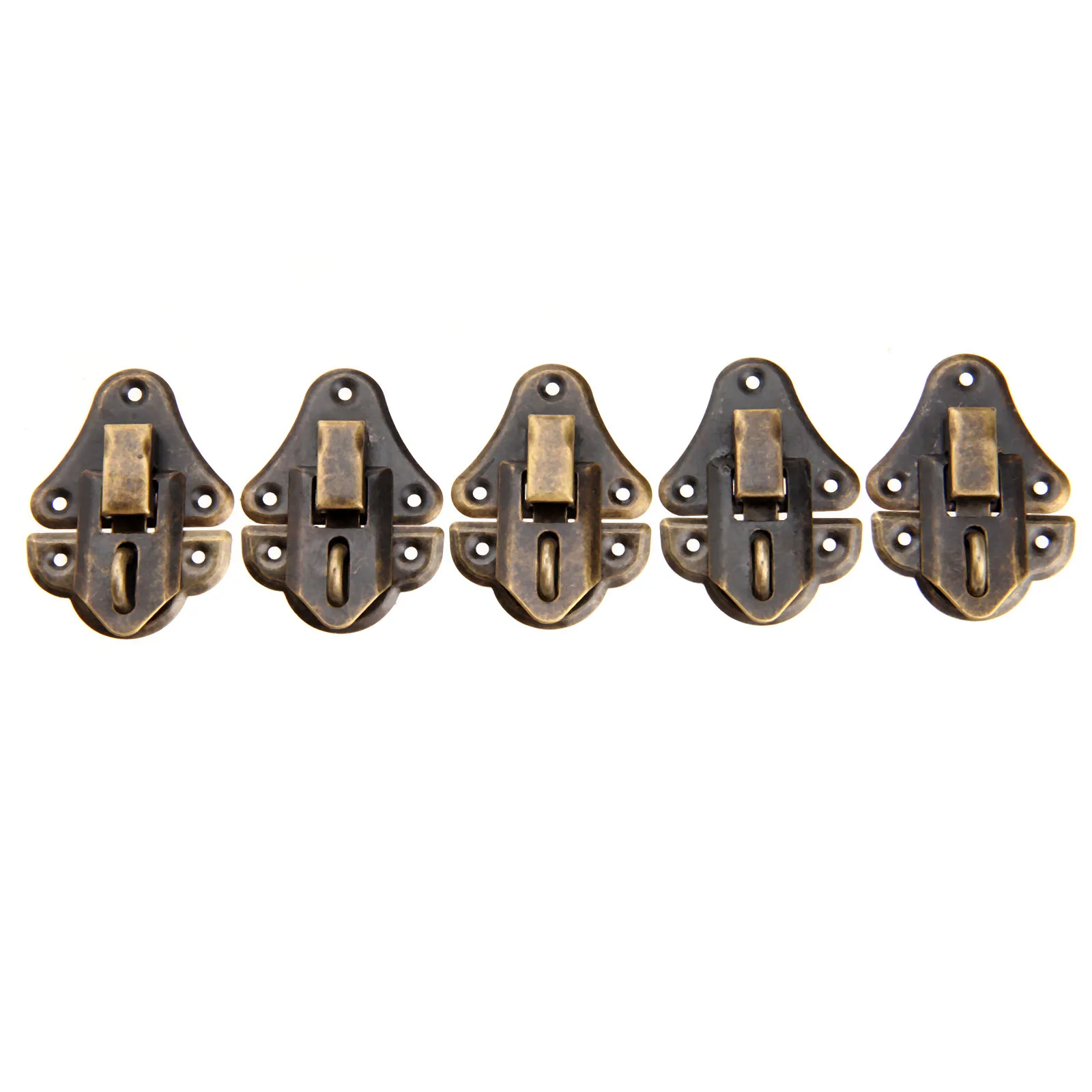 5 Pcs Antique Brass Drawer Latches Jewelry Chest Box Gift Box Buckles Toggle Hasp Latch Catch Clasp Furniture Fittings 48x35mm
