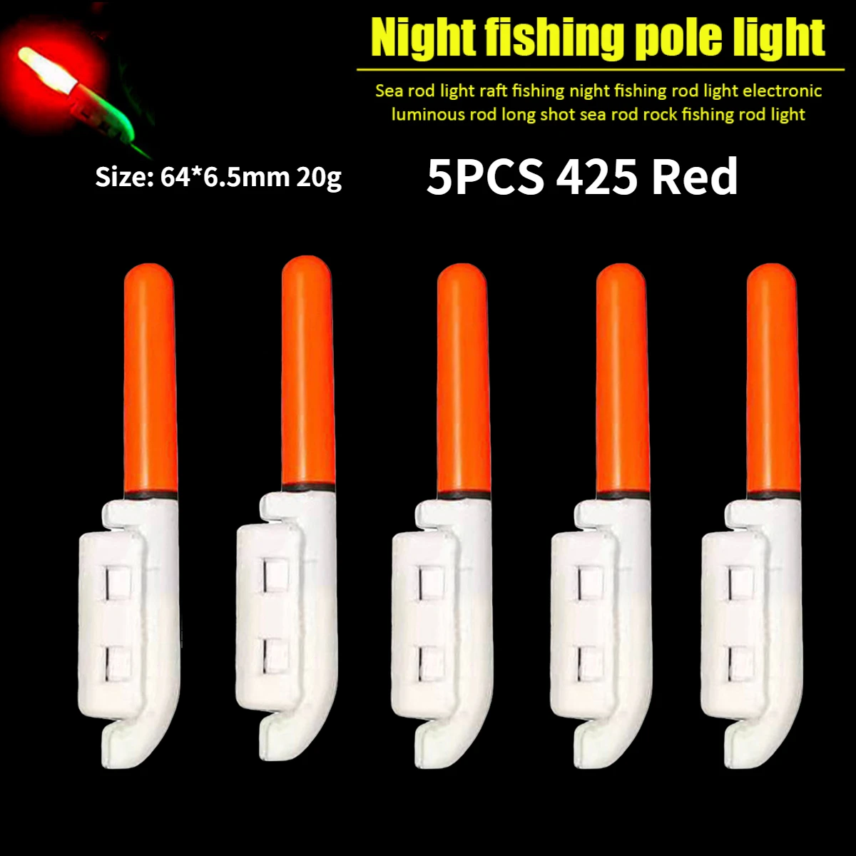 5/10pcs Plastic Fishing Electronic Rod Luminous Stick Light Led Without  Battery Removable Waterproof Float Tackle Night Tackle - Fishing Float -  AliExpress