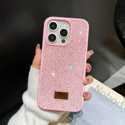 Chic Glitter Diamond Shockproof Phone Case Cover - iPhone 13 (Pink)