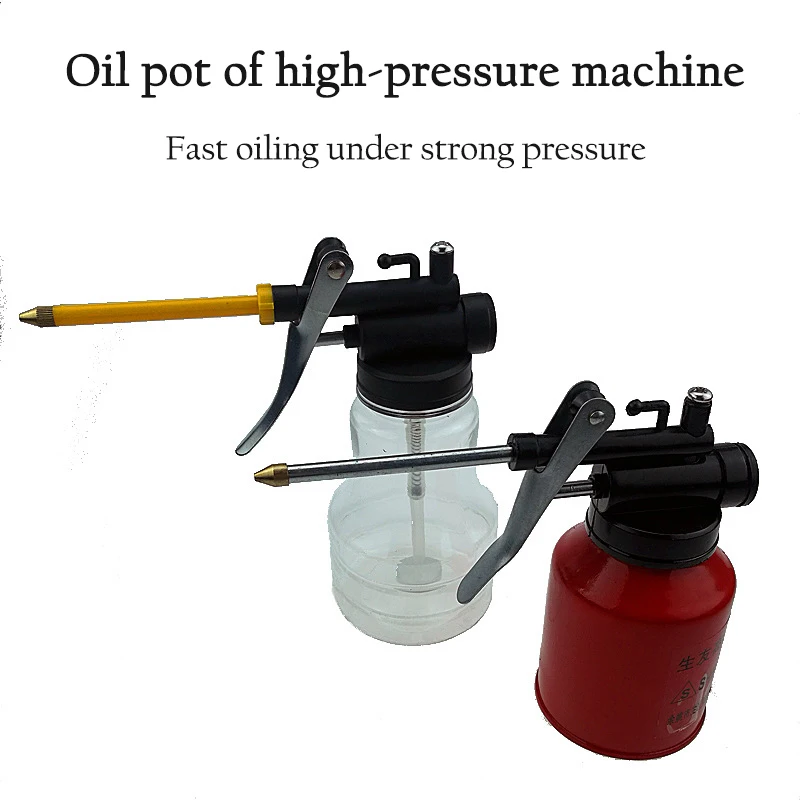 Transparent Oil Can Oiler Lubrication Oil Plastic Machine Pump High Pressure Pump Oiler Grease