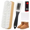 4Pcs/Set New Stain Removal Suede Brush Kit With Eraser Cleaning Tool Home Use Nubuck Brushes Kit Boots Cleaning Cloth for Shoes 1