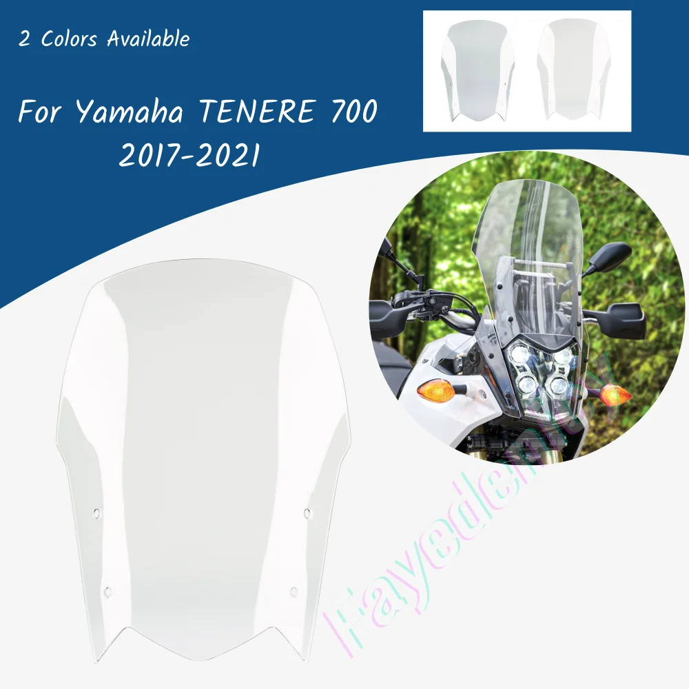 For Yamaha Tenere-700 XT700Z 2019-2024 Tenere 700 Tenere700 Windshield Motorcycle Windscreen Motorbike Wind Deflector Protector motorcycle windshield windscreen for honda cb650r 2019 2020 2021 front screen windscreen wind deflector modified accessories