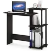 Efficient Home Laptop Notebook Computer Desk with Square Shelves, Espresso/Black 5
