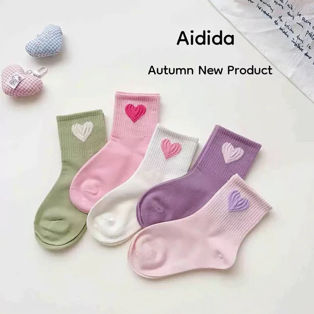 Girls Mid-Calf Socks 1-14 Years Quick-Dry Polyester High Elasticity - Image 4