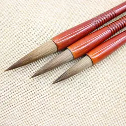 Pinceaux d'écriture en bois, poils de loup, fourniture de écritures chinoises traditionnelles, Couplets de calligraphie, peinture régulière, Festival, pratique, B0k6 