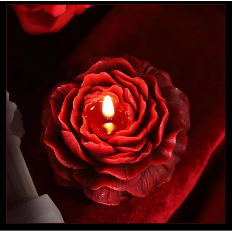 Wax Drip Peony Flower Low Temperature Aromatherapy Candle Skin Romantic Ghost Appeal Couple Toys Smoke-Free48Anti-Scald