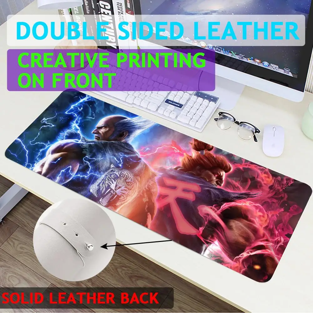 Mouse Pad Large Computer T-Tekken-N 8 Mouse Pad Gaming Mouse Pad Waterproof Pu Leather Mouse Pad