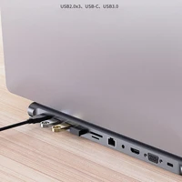 Type C HUB with 100W PD Charger Adapter HDTV 1080P 4K RJ45 Ethernet USB Disk Micro SD TF Card Reader for Notebook USB Extender - Image 3