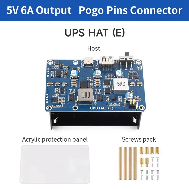 UPS HAT (E) ����� ���� 5, 4B, 3B + ��, ����� ���� ����, 5V 6A ���, ���� �� Ŀ����