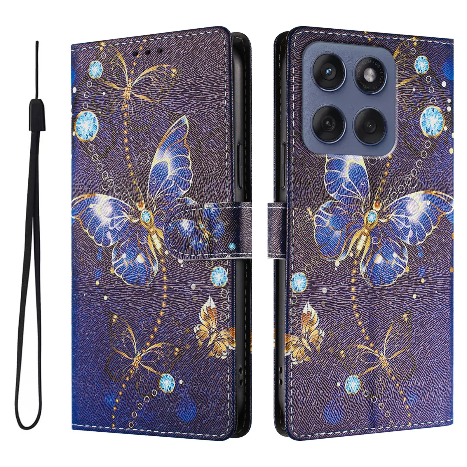 Cartoon Magnetic Leather Wallet Phone Case
