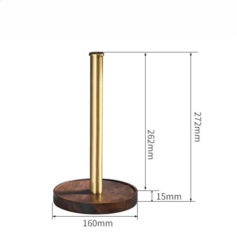 walnut towel holder desktop vertical rolling paper holder kitchen paper absorbent hanging shelf no punching paper towel paper tissue disposable paper towel