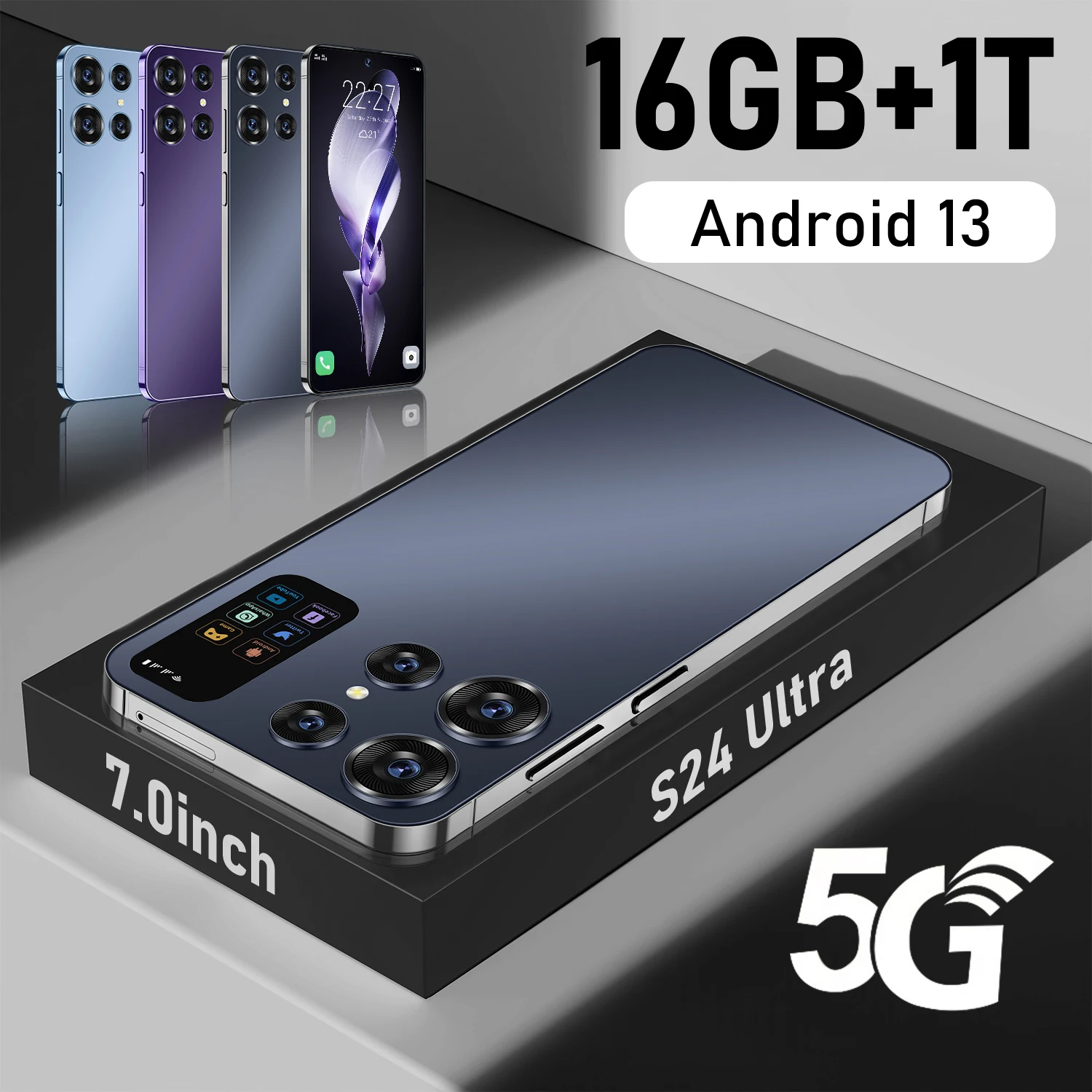 S24 Ultra globalna wersja smartfon Snapdragon8 gen2 16G + 1TB 7000mAh 48 + 72MP 4G/5G sieciowy telefon komórkowy telefon komórkowy z androidem