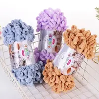 100g Finger Loop Chenille Yarn Thread Puffy Soft Chunky Yarn Hand Woven Blanket Scarf Mat Crochet Knitting Yarn Crochet Wool 2