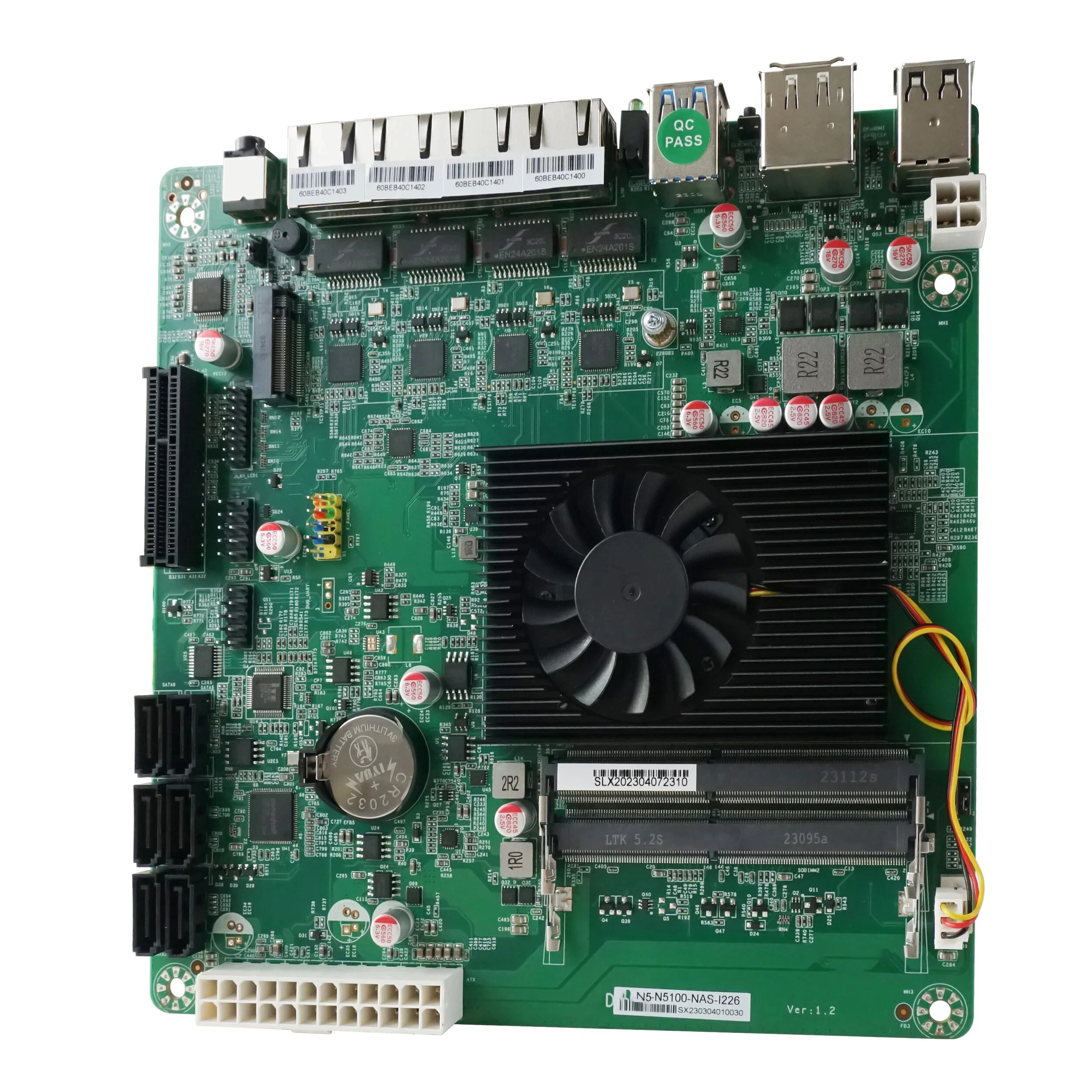 Yohirs 4x2.5G Lan NAS Mainboard Intel N5105 N5100 mini itx industrial PC 6xSATA3.0 PCIe 17x17CM Soft Routing Motherboard 2*DDR4 6
