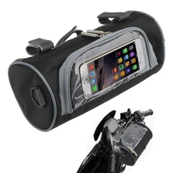 PU Leather Motorcycle Saddle Bag and Backpack - Universal Motorbike Storage and Accessories Pouch (Type B)