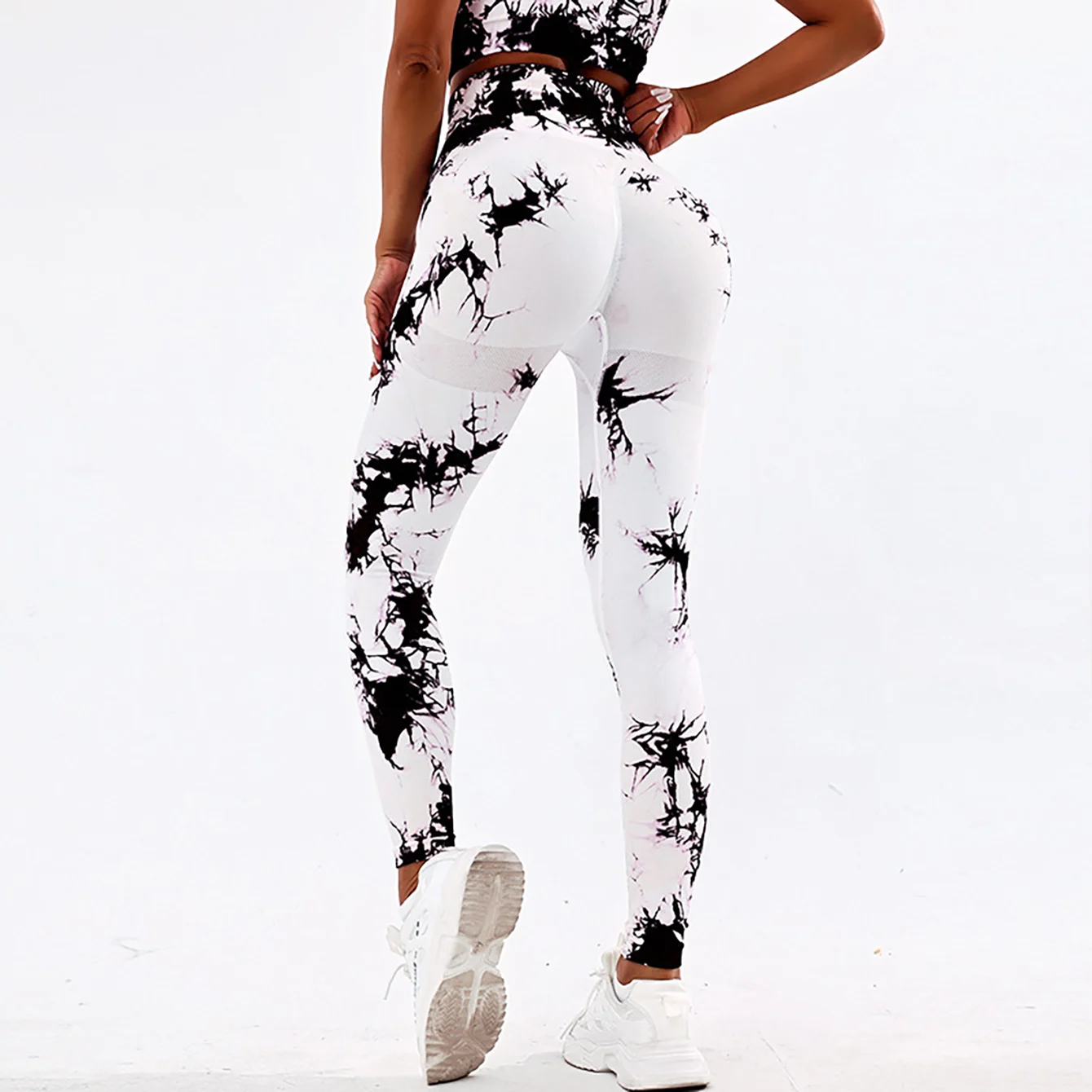 Nuovi pantaloni da yoga Tie Dye Leggings sportivi da donna Vita alta senza cuciture Push Up Collant da donna Leggins da allenamento fitness Abbigliamento da palestra - immagine 3