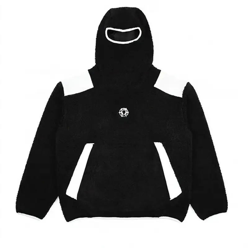 thumbnail image 1 of Chaqueta de lana de cordero para otoño e invierno, chaqueta gruesa de lana para hombre, sudadera térmica con capucha, suéter holgado con capucha, ropa de calle para mujer, 1 of 4