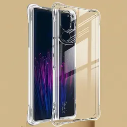IMAK Lens 360 Protect Matte Shockproof Phone Case with Flexible Air Bag Technology for HTC U24 Pro (Clear)