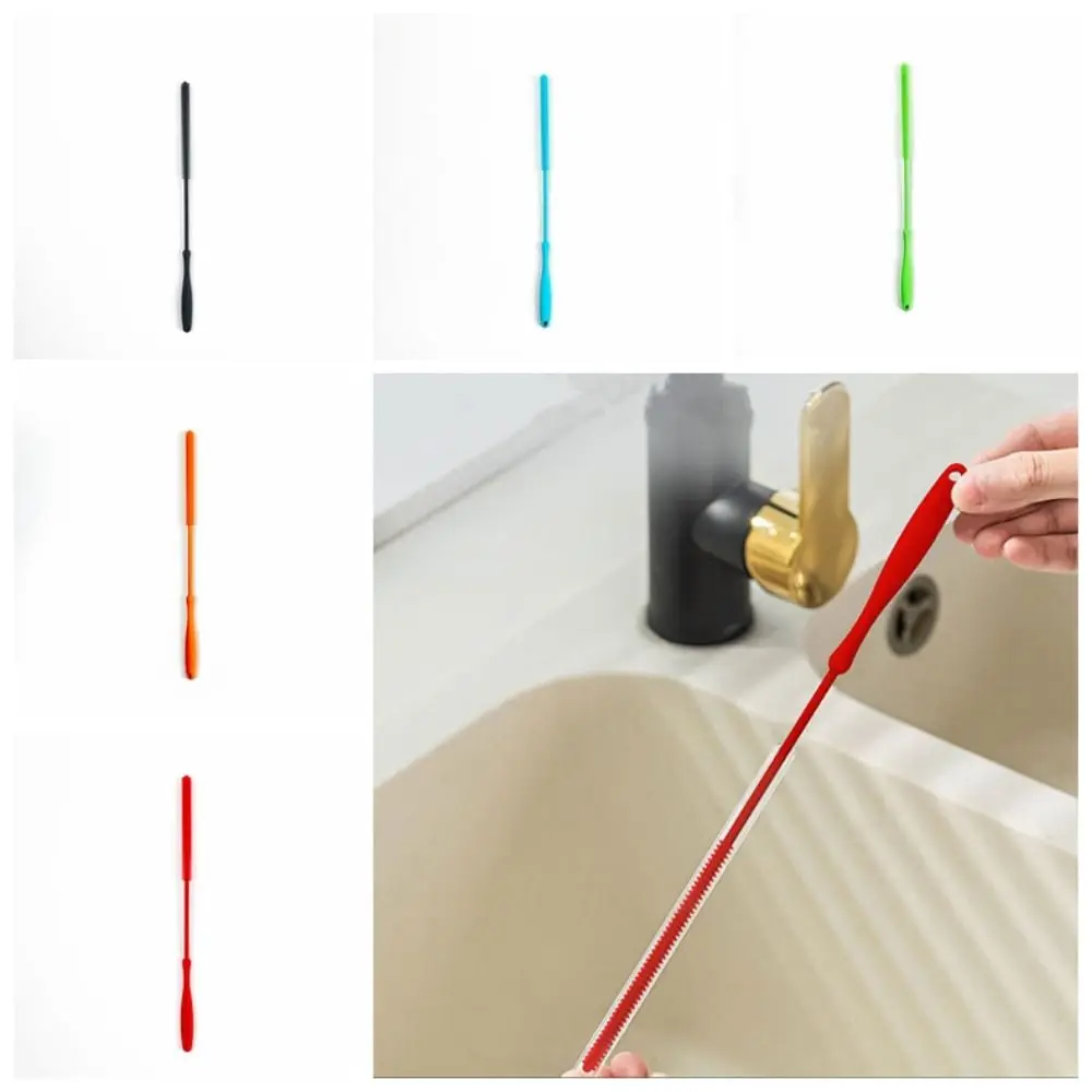 Hole Gap Cleaning Brush Straw Cleaning Brush Silicone Pacifier Nipple Cup Cover Soft Head Handheld Drinking Straw Cleaner straw cleaning brush cleaning brush cleaning brush set