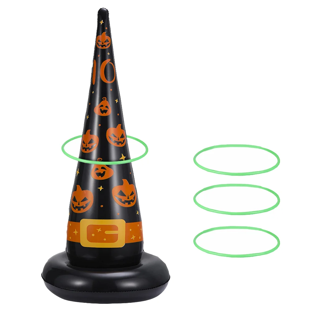 

Carnival Theme Decorations Toss Halloween Hat Inflatable Ferrule Outdoor Playset Kid Toys Fall Pvc Rings Child