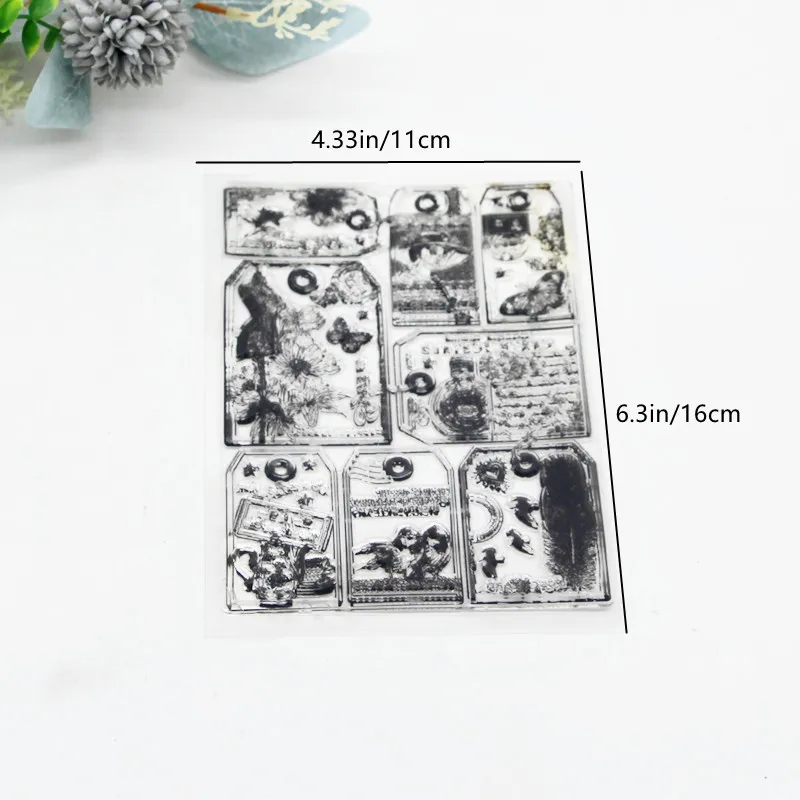 Timbri Trasparenti In Silicone Per Scrapbooking E Cardmaking: Set Fai-da-Te Con Motivi Riutilizzabili. Morbidi, Facili Da Usare Su Blocchi Acrilici. Ideali Per Album E Decorazioni. - 5