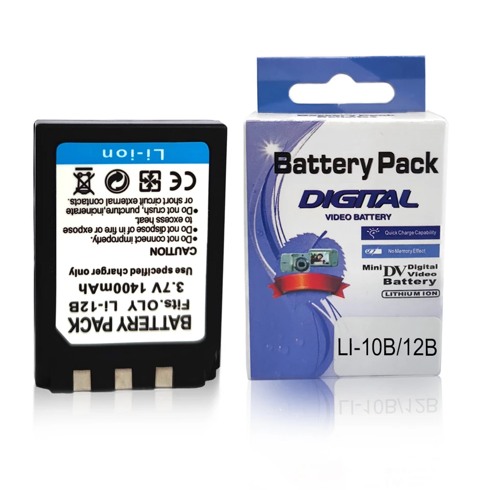 Batterie Remplacement Pour Olympus Li-10B/Li-12B - 750mAh 3,7V Li-ion - Neuf