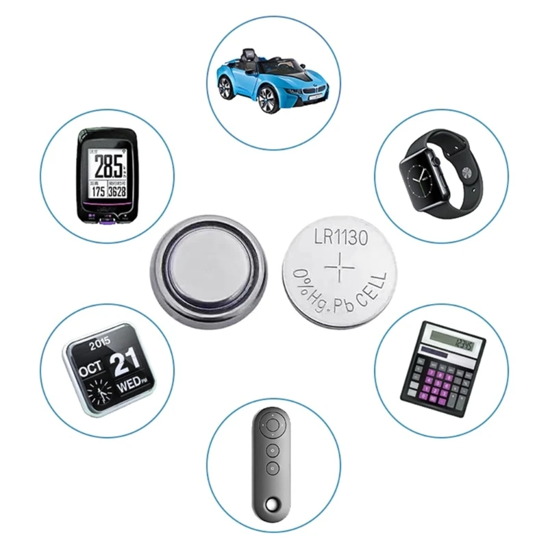 Estd 50/100 Pz Ag10 Batteria A Bottone Lr54 Lr1130 1.55 V Batterie Per Orologi Giocattolo