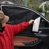 Magnetic Suction Car Sunshade Laser Coating Blackout Cloth UV Protection Privacy Design Driver & Rear Seat Sunscreen Curtain Set 2