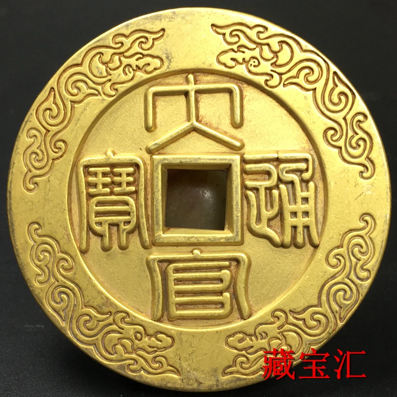 

down from ancient Huang Liang ancient copper coins, seal forms, grand view Tongbao double-sided engraved mother money collection