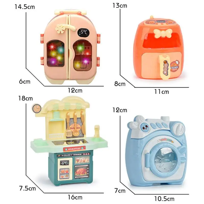 Simulated Washing Machine Childrens Home Mini Fun Gifts For Refrigerator Funny Toys Small Household Appliances Cute