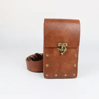 Ceinture en cuir pour cosplay médiéval, sac de taille en cuivre pour pièce de monnaie, robe Renaissance, ceinture à vapeur, jeu de rôle, ensemble de ceintures d'halloween, Cosplay, 4 pièces/1 pièces 2