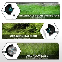YOFIDRA tondeuse à gazon électrique sans fil jardin coupe gazon 100-135 cm longueur coupe outil électrique pour Makita 18 V batterie broche 3