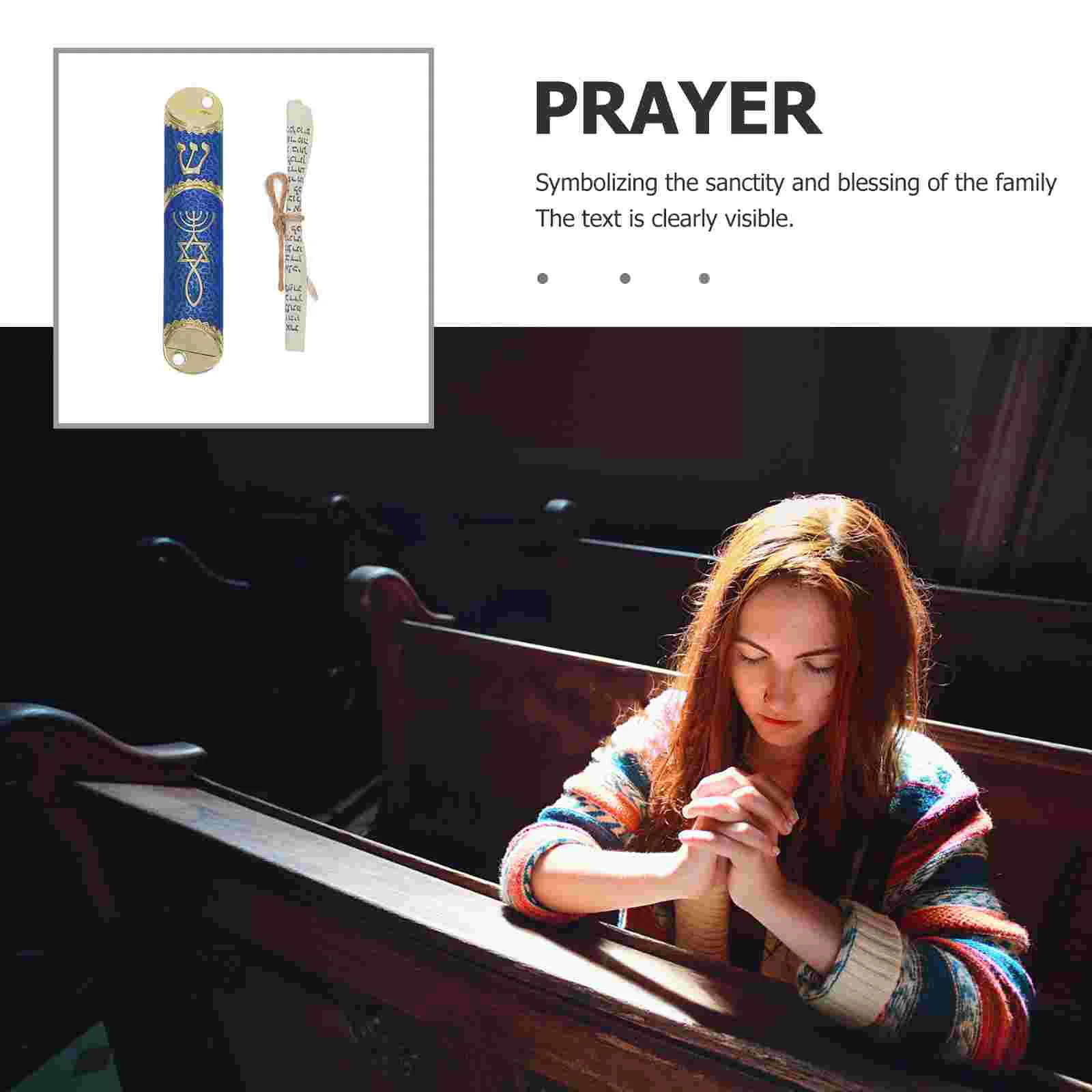 Judaica Protection Mezuza Religious Mezuzah Adornment Goal Post Door Side Front Frame Hebrew Scripture 4